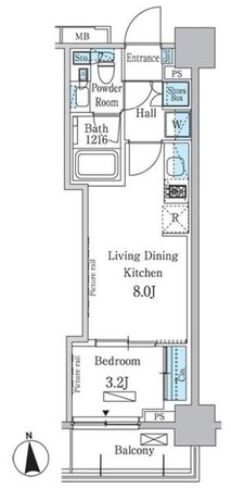 パークアクシス学芸大学レジデンスの物件間取画像